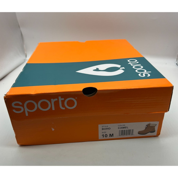 Sporto® Boho Water-Resistant Suede Lace-Up Ankle Boot - Camel 10 M - Picture 8 of 8